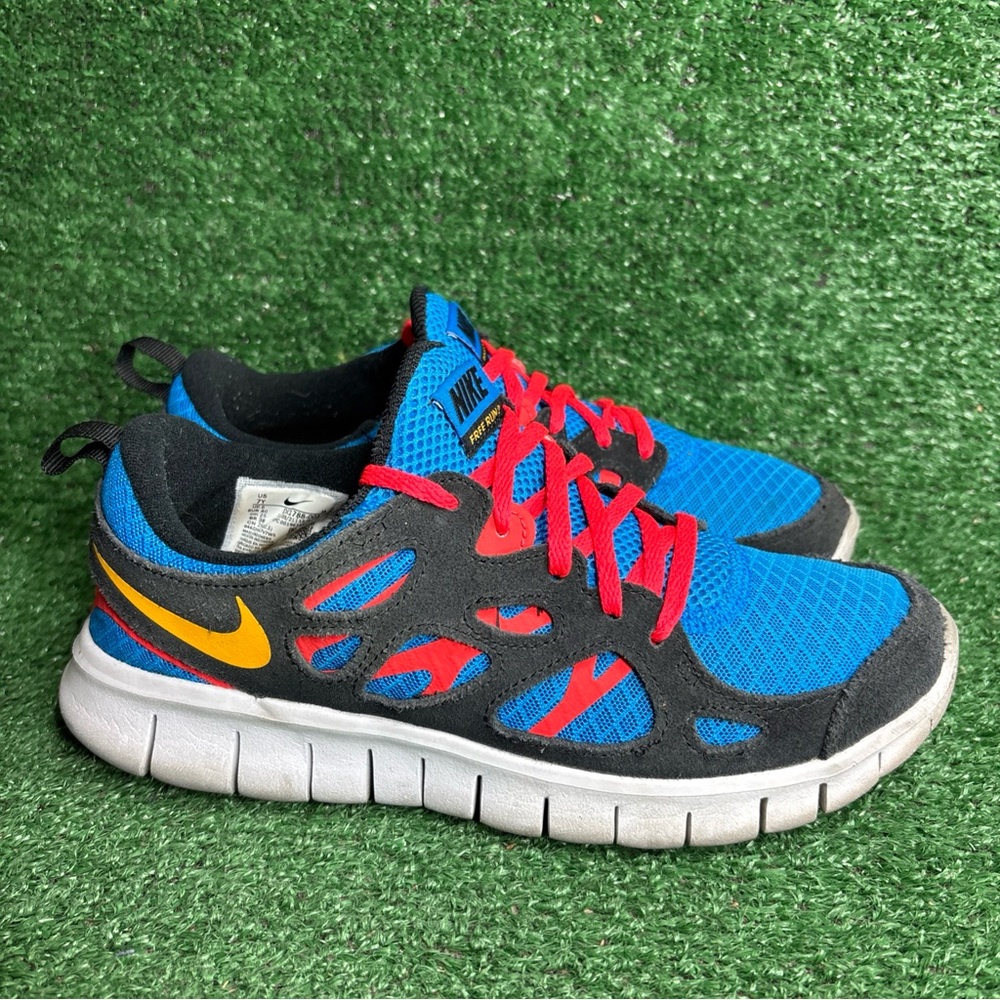 Nike Free Run 2‎ Blue Red Running Shoes Sneakers Womens Size 8.5 (7Y)